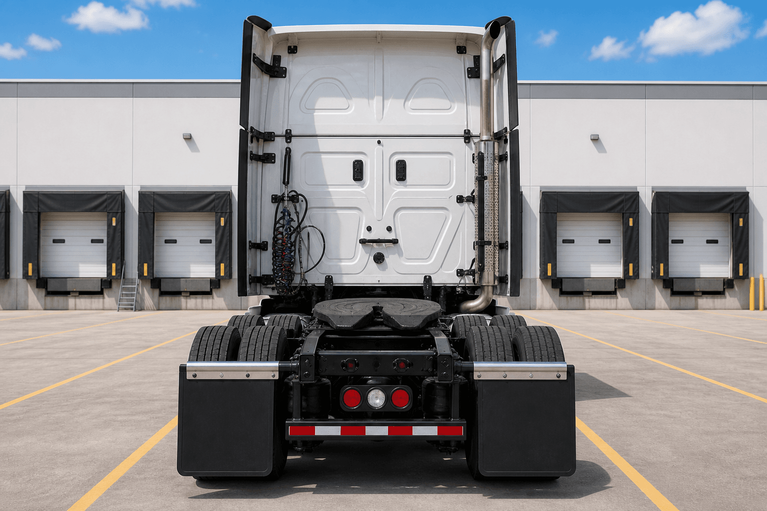 Full rear semitruck inspection capture