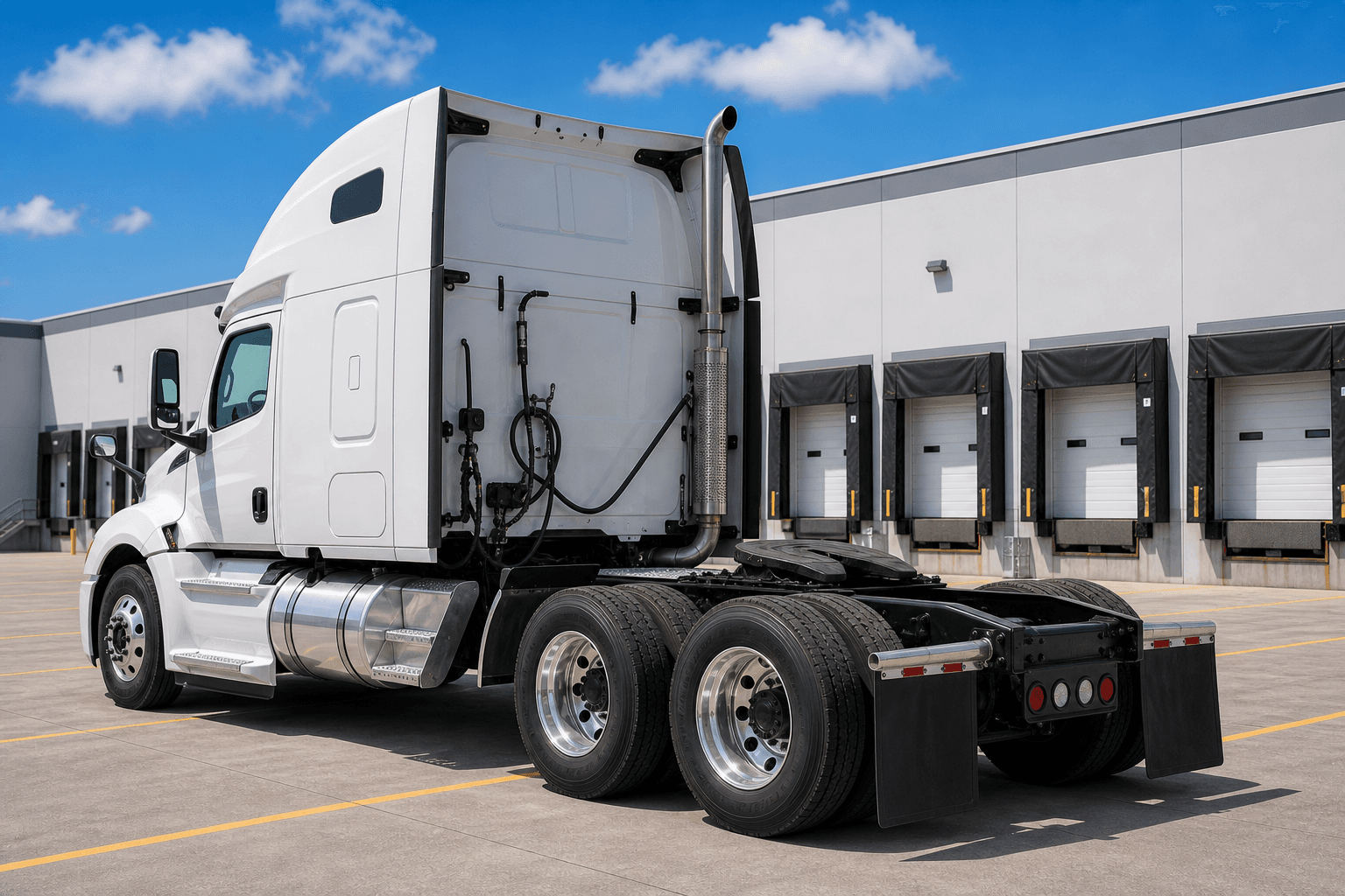Rear side-left semitruck inspection capture